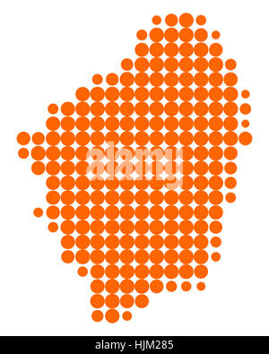 La Grèce, l'illustration, cercle, carte, repéré, dot, Raster, orange, design, Banque D'Images