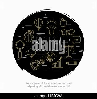 Vector illustration de style de ligne de grande idée concept design Illustration de Vecteur