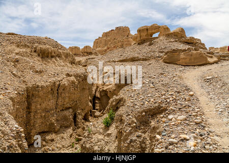 Ruines de Tsaparang, 'ville perdue', Royaume de Guge antique au Tibet (dont l'origine semble être au début du dixième siècle). Tibet. Chine. Banque D'Images