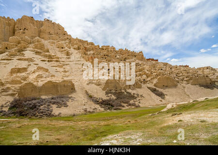 Ruines de Tsaparang, 'ville perdue', Royaume de Guge antique au Tibet (dont l'origine semble être au début du dixième siècle). Tibet. Chine. Banque D'Images