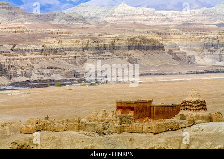 La chapelle de Lotsang Lhakhang. Ruines de Tsaparang 'ville perdue'. Tibet. Chine. Banque D'Images