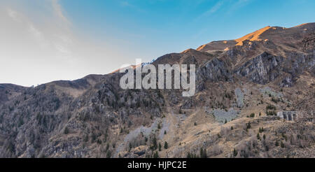 Paysage de montagne près de Diga del Gleno en Italie Banque D'Images