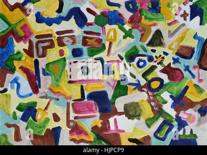 Abstract colorful Hand painted background Banque D'Images
