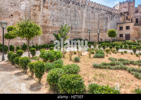 Le jardin de la kasbah des Oudayas Rabat Maroc Banque D'Images