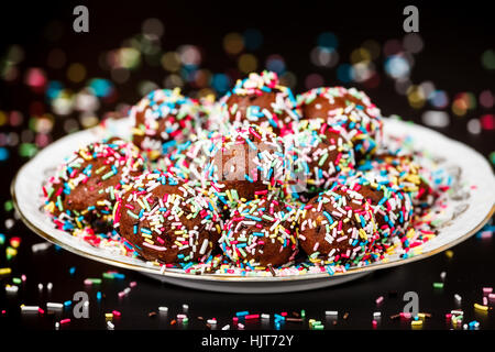 Boules au chocolat maison Banque D'Images