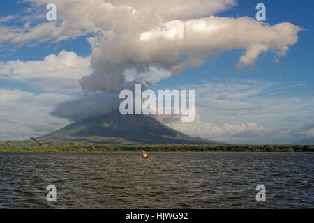 L'Amérique latine, de la lave, Nicaragua, Vulcan, volcan, ile, island, bleu, voyage, Banque D'Images