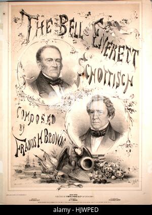 Sheet Music image de couverture de la chanson 'Bell et Everett Schottisch', avec 'Lecture notes auteur original composé par Francis H Brown', United States, 1860. L'éditeur est répertorié comme 'Firth, étang et Co., 547 Broadway', la forme de composition est 'sectional', l'instrumentation est 'piano', la première ligne se lit 'Aucun', et l'illustration artiste est répertorié comme 'Sarony, Major et Knapp. Liths. 449 Broadway.N.Y. ; Lawson'. Banque D'Images