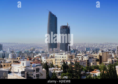 Vue sur la ville d'Amman, en Jordanie Banque D'Images