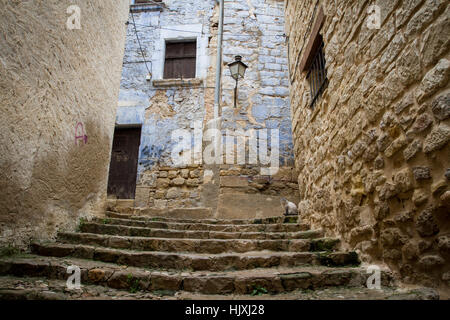 Rues de Valderrobres village, province de Teruel, Aragon, Espagne. Banque D'Images