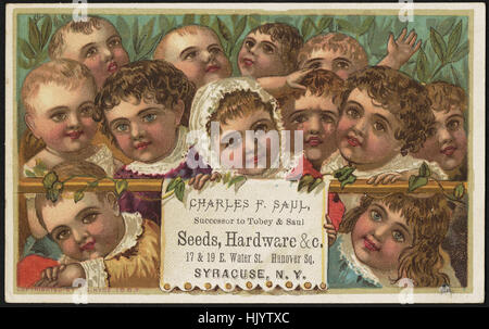 Charles F. Saul, successeur de Tobey et Saul, de semences, de matériel &c. 7 & 9 E. Water St., Hanovre Sq., Syracuse, N. Y. Banque D'Images
