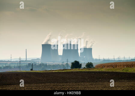 Centrale nucléaire de Dukovany le groupe CEZ, Moravie du Sud, République Tchèque, Europe Banque D'Images