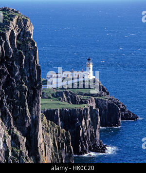 Neist Point Lighthouse, île de Skye, Hébrides intérieures, Ecosse, Royaume-Uni Banque D'Images