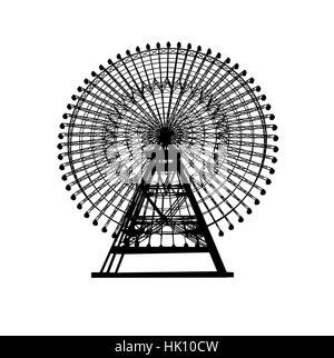 Grande roue illustration isolé Banque D'Images