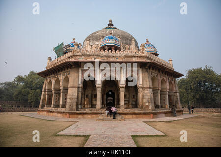 Isa Khan Niyazi octogonale du tombeau, sur le site de Tombe de Humayun à New Delhi, en Inde. Banque D'Images