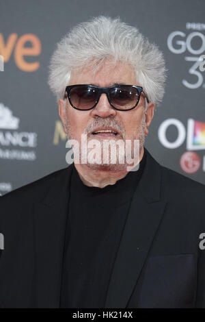 Madrid, Espagne. Feb, 2017 5. Pedro Almodovar assiste à la Goya Cinema Awards 2017 à l'hôtel Marriott Auditorium Madrid à Madrid, Espagne. Crédit : Jack Abuin/ZUMA/Alamy Fil Live News Banque D'Images