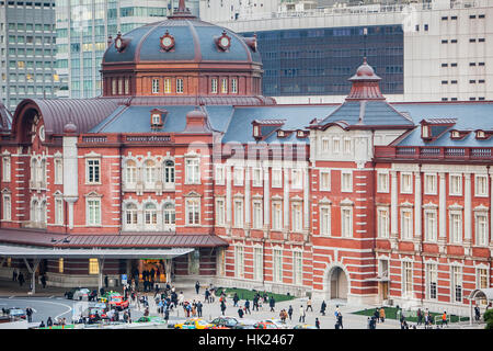 Paysage urbain, la gare de Tokyo, Marunouchi, Tokyo, Japon Banque D'Images