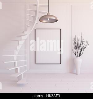 3d maquette de l'intérieur Banque D'Images