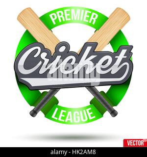 Label Sport Cricket Illustration de Vecteur