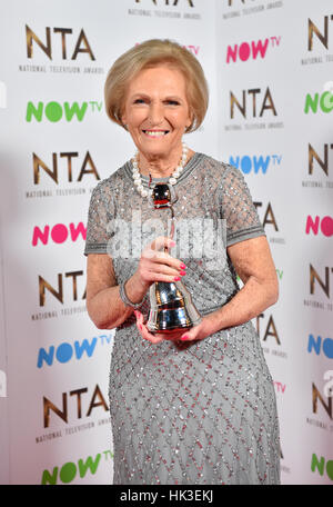 Marie Berry assistant à la National Television Awards 2017 à l'O2 de Londres. Banque D'Images