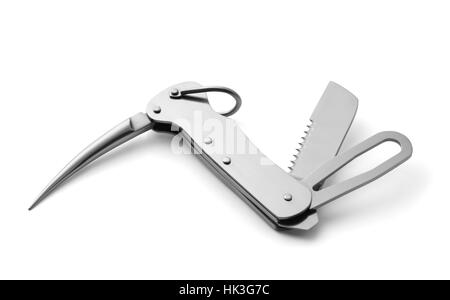 Avec l'outil Cutter à Manille et marlinspike key isolated on white Banque D'Images