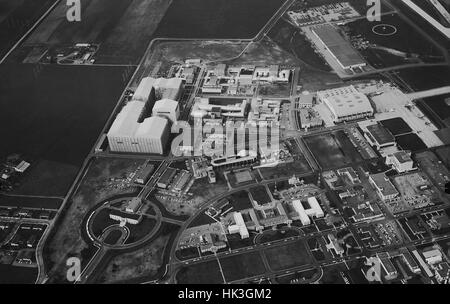 Vue aérienne du campus à la NASA Ames Research Center de Mountain View, Californie, le 19 mars 1958. Image courtoisie de la NASA. Banque D'Images