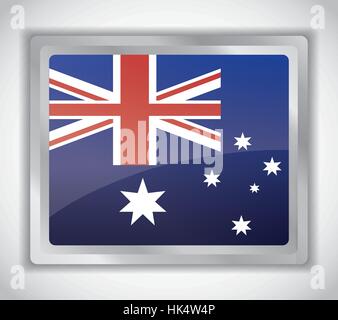 L'emblème du drapeau national Australie relatifs vecteur d'image illustration design Illustration de Vecteur