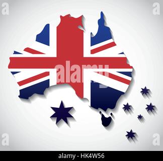 L'emblème du drapeau national Australie relatifs vecteur d'image illustration design Illustration de Vecteur