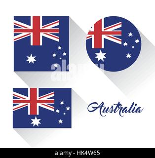 L'emblème du drapeau national Australie relatifs vecteur d'image illustration design Illustration de Vecteur