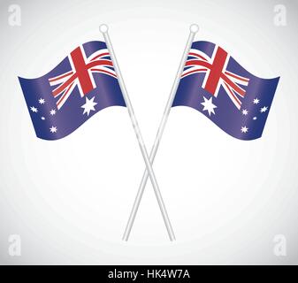 L'emblème du drapeau national Australie relatifs vecteur d'image illustration design Illustration de Vecteur