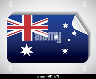 L'emblème du drapeau national Australie relatifs vecteur d'image illustration design Illustration de Vecteur