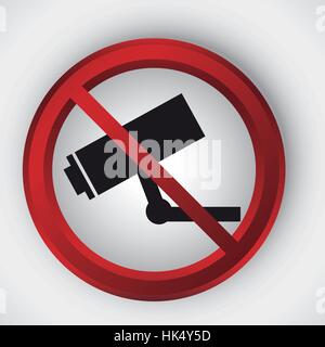Caméras de surveillance interdit droit vector illustration design Illustration de Vecteur