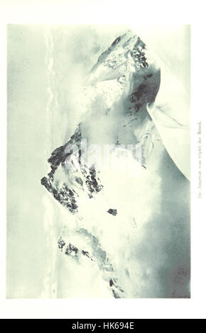 Une image tirée de 'In Luftigen Höhen', représentant la Jungfrau et les montagnes de l'Oberland bernois en Suisse, publiée par la section berlinoise du Club alpin allemand et autrichien, avec des illustrations et des planches illustrant les paysages alpins. Banque D'Images
