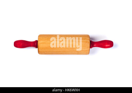 Rolling pin isolé sur fond blanc Banque D'Images