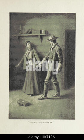 Illustration tirée de Chumley's Post, représentant la vie le long de la piste Pawnee dans l'Ouest américain au XIXe siècle. Banque D'Images