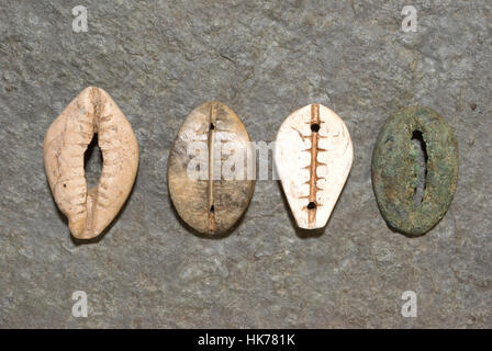 Les Chinois anciens Cowrie Shell Imitations Banque D'Images