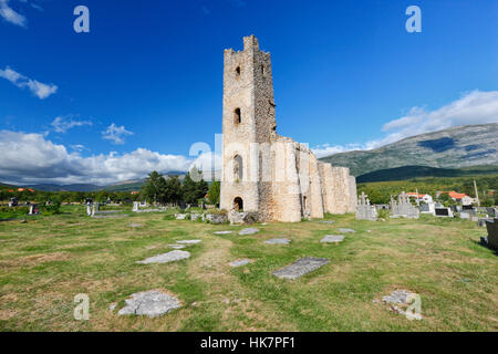 L'église du Saint Salut.La plus ancienne église de la Croatie (Crkva Sv. Spasa), église Pre-Romanesque en Dalmatie, près de source de la rivière Cetina. Banque D'Images