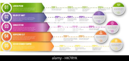 Modèle infographique Timeline Illustration de Vecteur