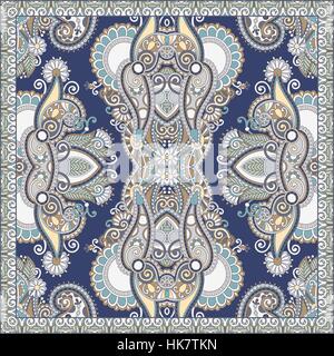 Foulard en Soie authentique cou foulard ou motif carré design en u Illustration de Vecteur