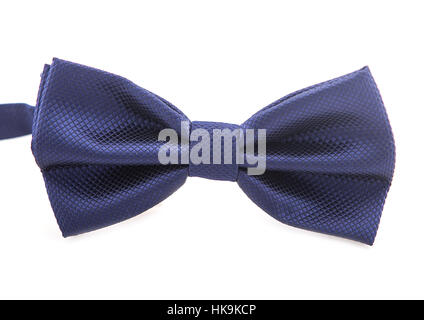 Blue Ribbon Bow tie isolé sur fond blanc Banque D'Images