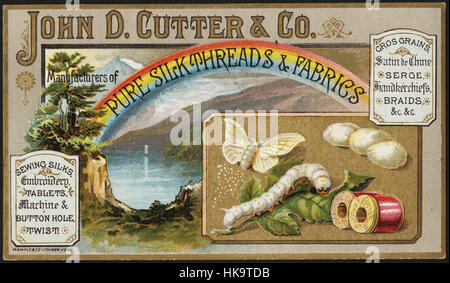 John D. Cutter & Co., fils et tissus de soie pure Banque D'Images