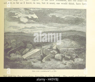 Affichage des sites bibliques en Palestine. L'image est une représentation détaillée des lieux mentionnés dans l'écriture. Banque D'Images