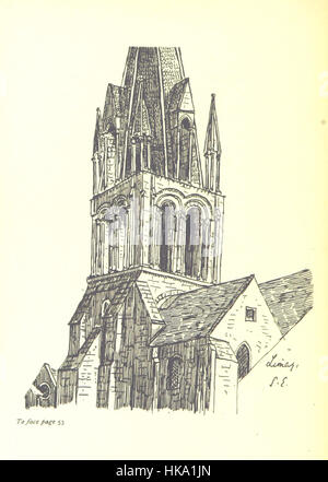 Image tirée de 'Sketches of Travel in Normandie and Maine', représentant les dessins de l'auteur des paysages et des sites culturels de Normandie et du Maine, avec une préface de W. H. Hutton. Banque D'Images