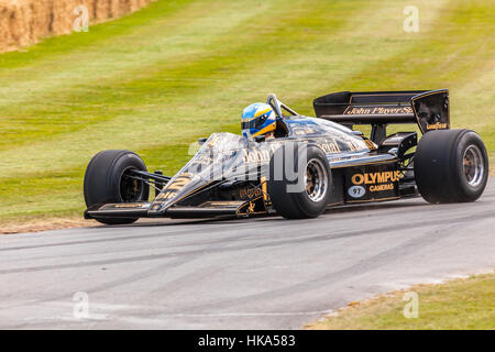 Ayrton Senna John Player Special voiture de course à Goodwood Festival of Speed 2014 Banque D'Images