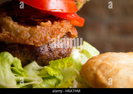 Burger de Gourmet. Banque D'Images