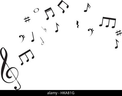 Notes de musique vecteur icône isolé illustration design Illustration de Vecteur