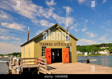 Mystic, Connecticut - Juillet 11, 2015 : 1874 Thomas Oyster Co. chambre à Mystic Seaport était originaire de New Haven, Connecticut * Banque D'Images