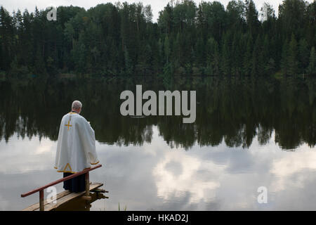Avant la cérémonie de jour de la Transfiguration, Seto, Obinitsa Estonie Banque D'Images