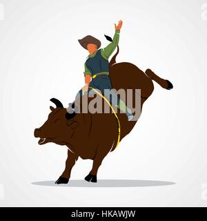 Rodeo Cowboy Branding Corporate Identity logo vector modèle isolé sur un fond blanc. Vector illustration. Illustration de Vecteur