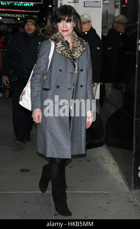 New York, USA. 26 janvier, 2017. Milla Jovovich pour parler de nouveau film Resident Evil : Le chapitre final à New York, USA. Credit : MediaPunch Inc/Alamy Live News Banque D'Images