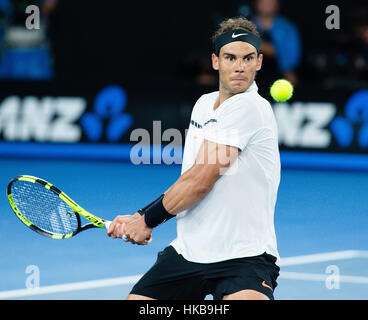 Melbourne, Australie. 27 Jan, 2017. L'Espagne de Rafael Nadal est entré dans sa 4ème finale à l'Open d'Australie 2017 à Melbourne Park, Melbourne, Australie. Crédit : Frank Molter/Alamy Live News Banque D'Images